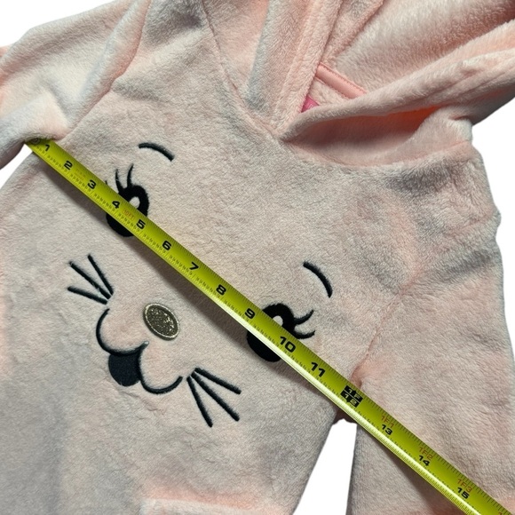 NEW Isaac Mizrahi Pink and Gold Sparkle Kitty Kat Hooded Sweatshirt Size 5/6 - Picture 6 of 7